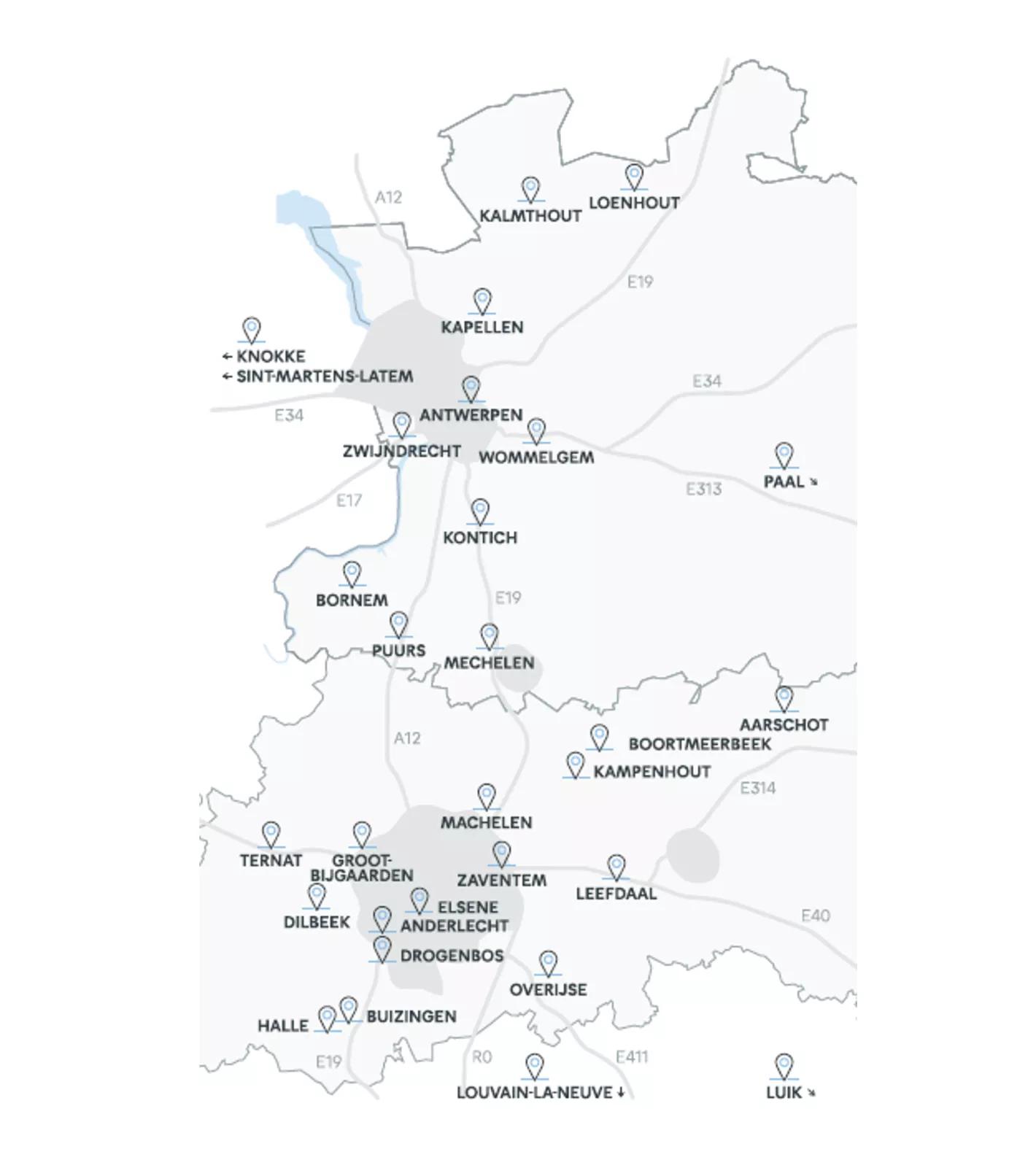 Landkaart_D'Ieteren MobilityCompany